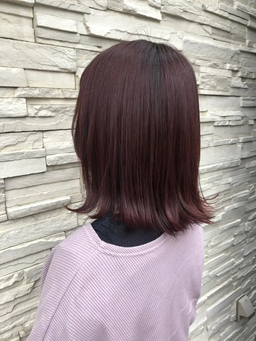 ミディアム カラー ヘアカラー トリートメント ナチュラルスタイル/ 透明感カラー/比嘉のヘアスタイル