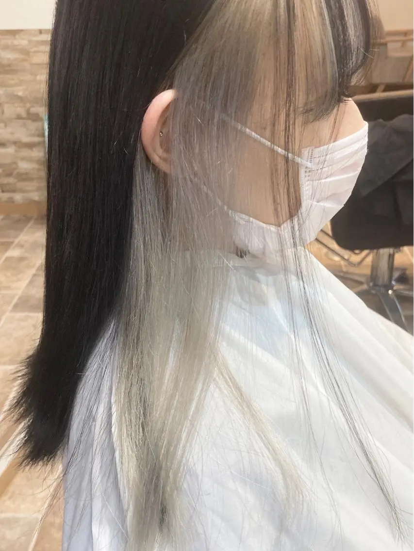 ミディアム カラー ヘアカラー&縮毛矯正 STAR☆RIVERのヘアスタイル