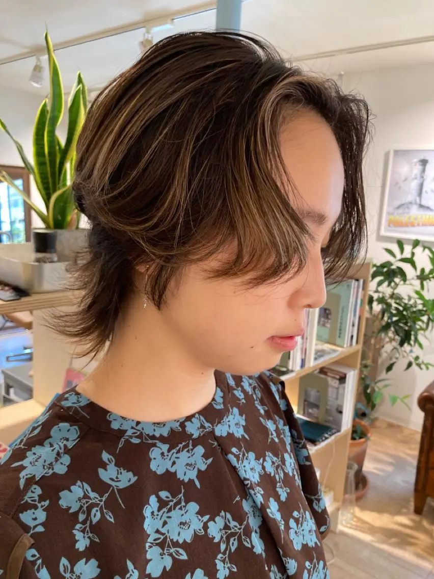 カラー カット ヘアカラー トリートメント 坂上 岳のヘアスタイル