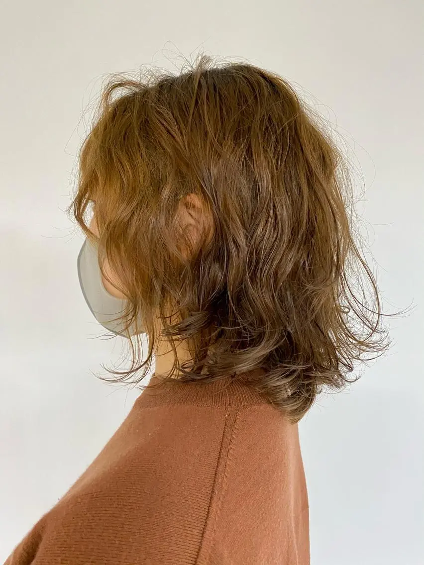 ミディアム カラー パーマ カット ヘアカラー パーマ 縮毛矯正 トリートメント KOOKI スティードトーキョーのヘアスタイル