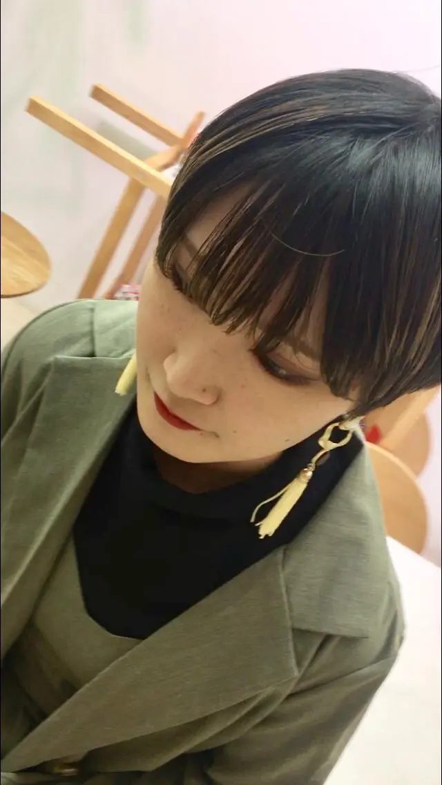 ショート 縮毛矯正 安永 涼のヘアスタイル