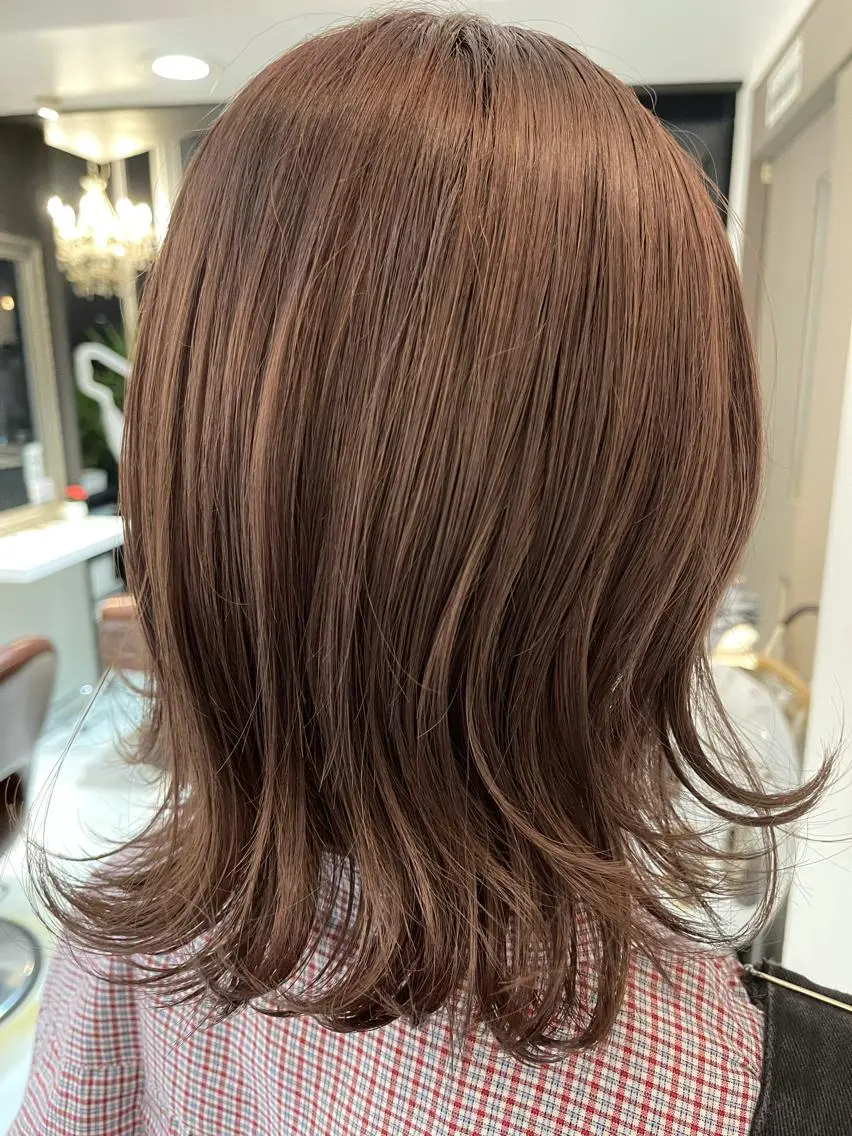 ミディアム カラー ピンクカラー ヘアカラー トリートメント Avery SHINのヘアスタイル