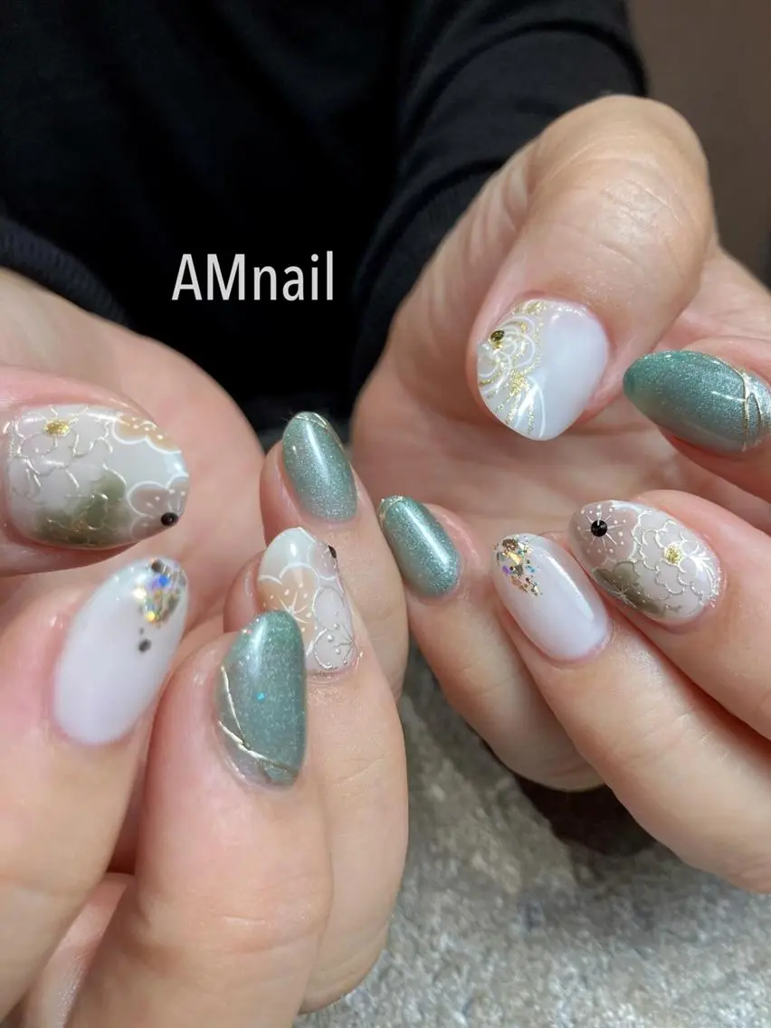 ネイル アートネイル 持ち込み ハンドネイル Am:nail 柏 SUE（スゥ）のネイルデザイン