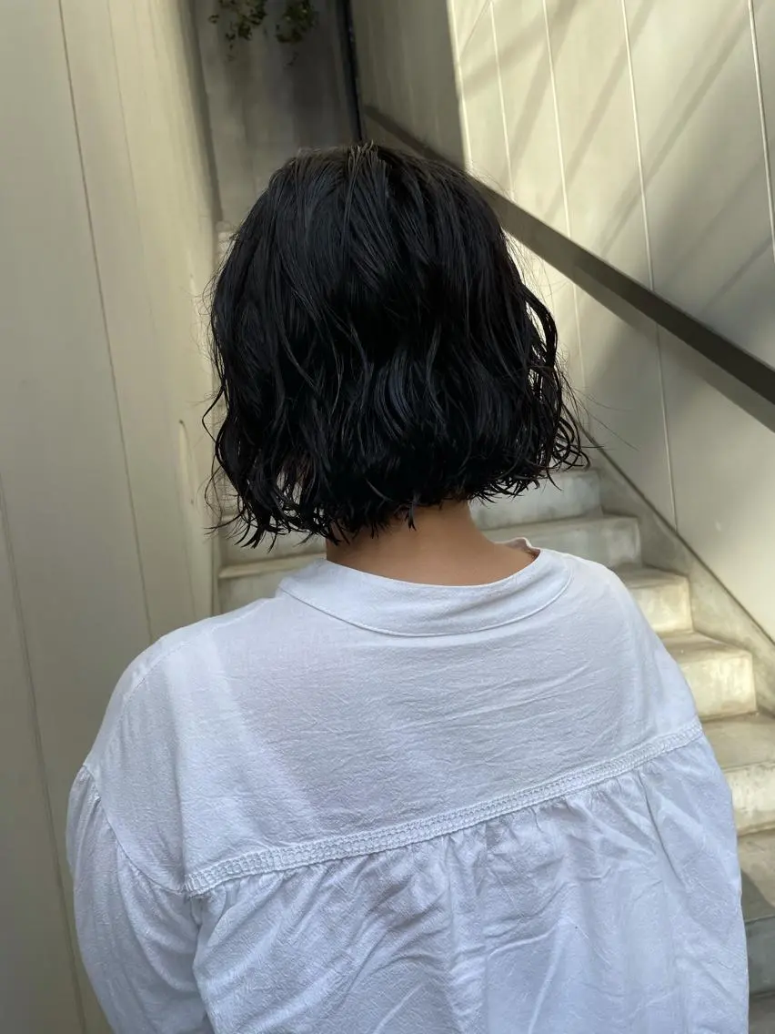 ミディアム パーマ キッズ カット パーマ トリートメント オトナヘア🌸 harukaのヘアスタイル