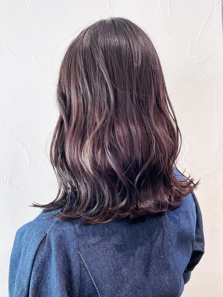 ミディアム カラー パーマ ヘアアレンジ レッドカラー ITbyALBUM 浦和店のヘアスタイル