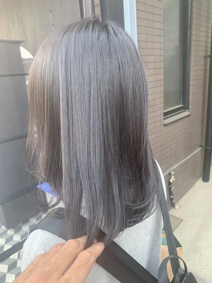ミディアム カラー 黒髪 グレージュ 【完全マンツー 恵比寿】佐藤 翔のヘアスタイル