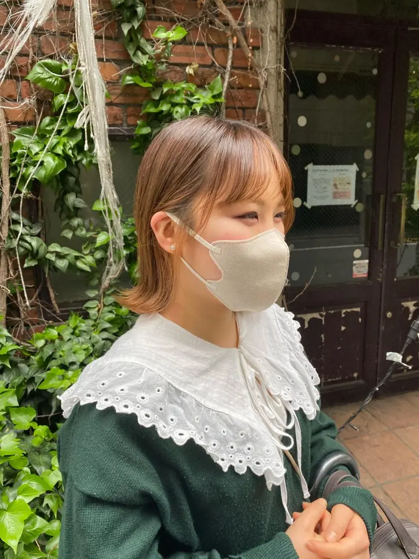 ミディアム カラー ヘアアレンジ ボブ 外ハネヘア カット ヘアカラー ✨レディース✨ 今だけカット￥０大石のヘアスタイル