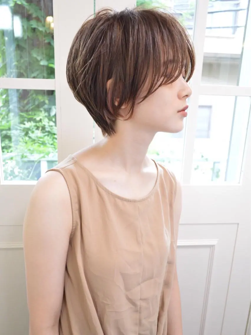 ショート カラー カット トリートメント 小顔ショート✁ ⁂Yukari⁂のヘアスタイル