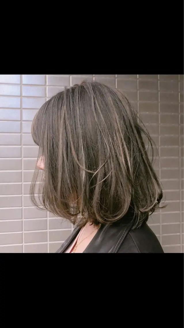 カラー アッシュ アッシュグレー ブリーチ ダークアッシュ ハイライトカラー FUKO Hip's eyesのマツエク・マツパデザイン