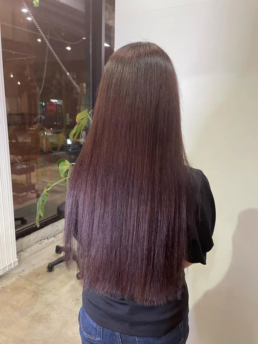 ロング カラー ブラウンカラー ラベンダーカラー トリートメント ヘアカラー トリートメント MAUVE MIYUのヘアスタイル
