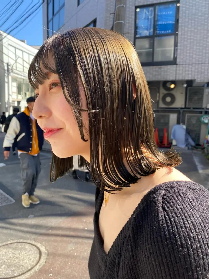 ミディアム カラー 透明感カラー オリーブカラー 似合わせレディース/ メンズ/あゆかのヘアスタイル