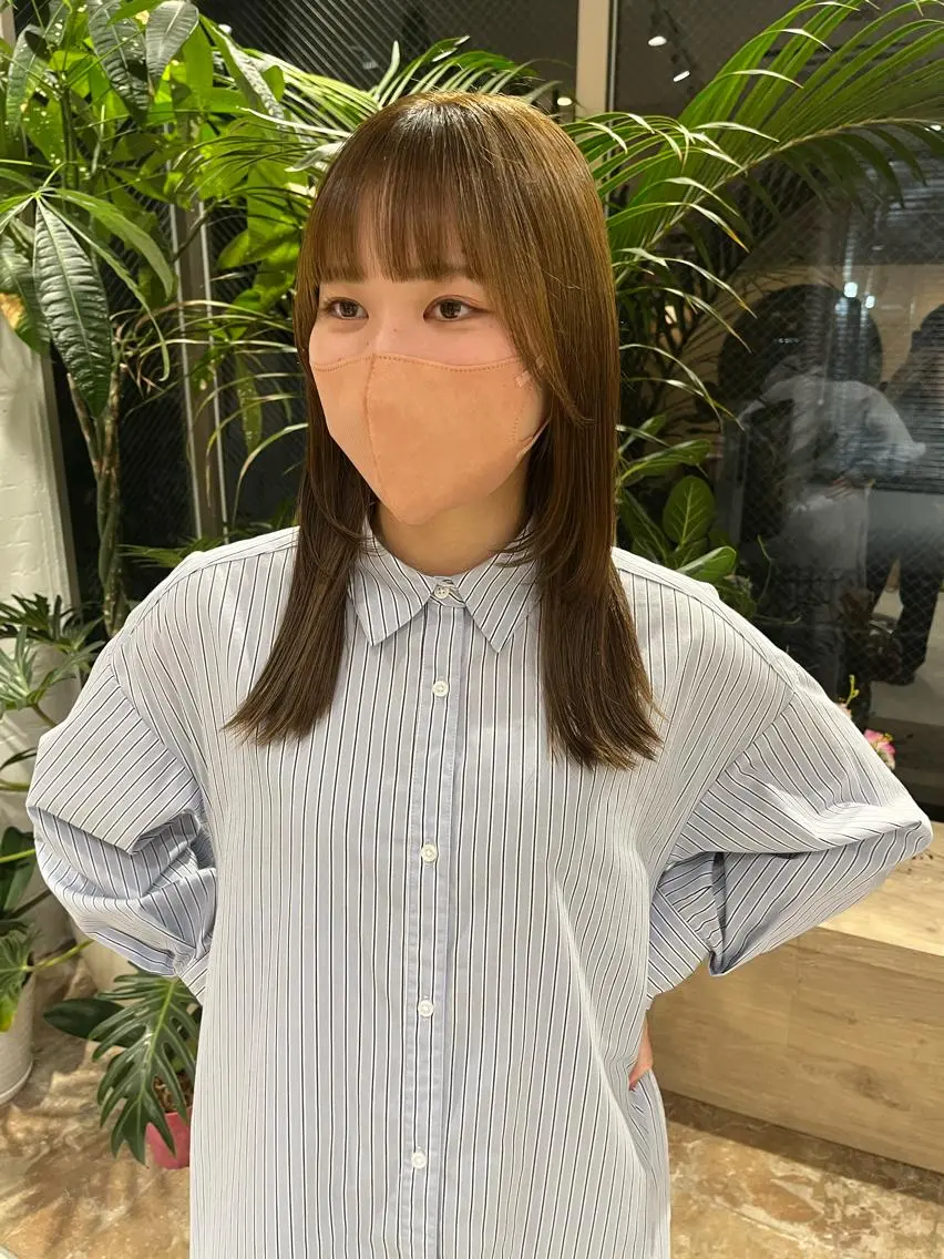 ミディアム カラー ヘアカラー トリートメント 🦖ミニボブ/ボブ /MOEKA🦕のヘアスタイル