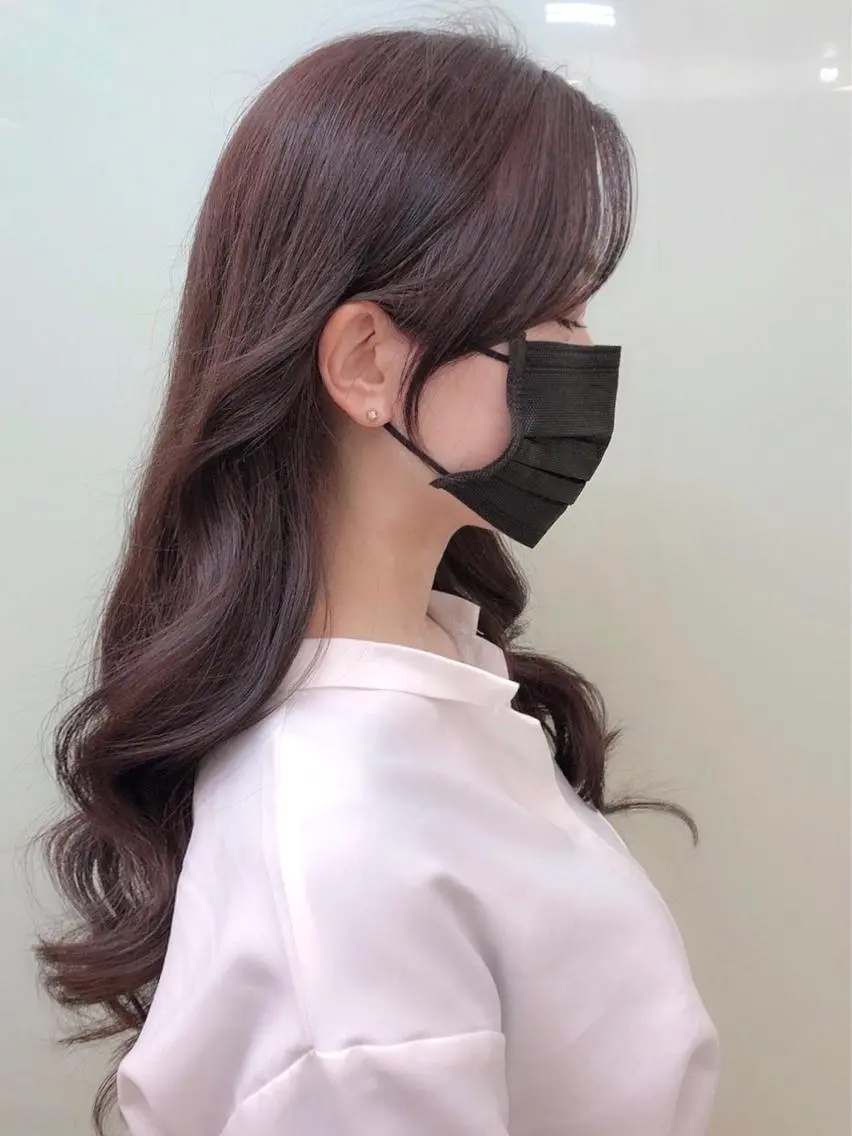 ロング カラー エギョモリ カット トリートメント 韓国ヘア/レイヤー カット SAKURAのヘアスタイル