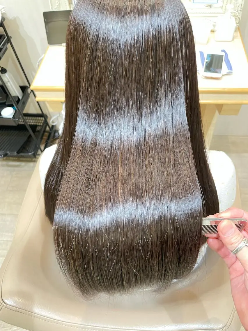 ロング 縮毛矯正 トリートメント 縮毛矯正 トリートメント 店長     押野 勇也のヘアスタイル