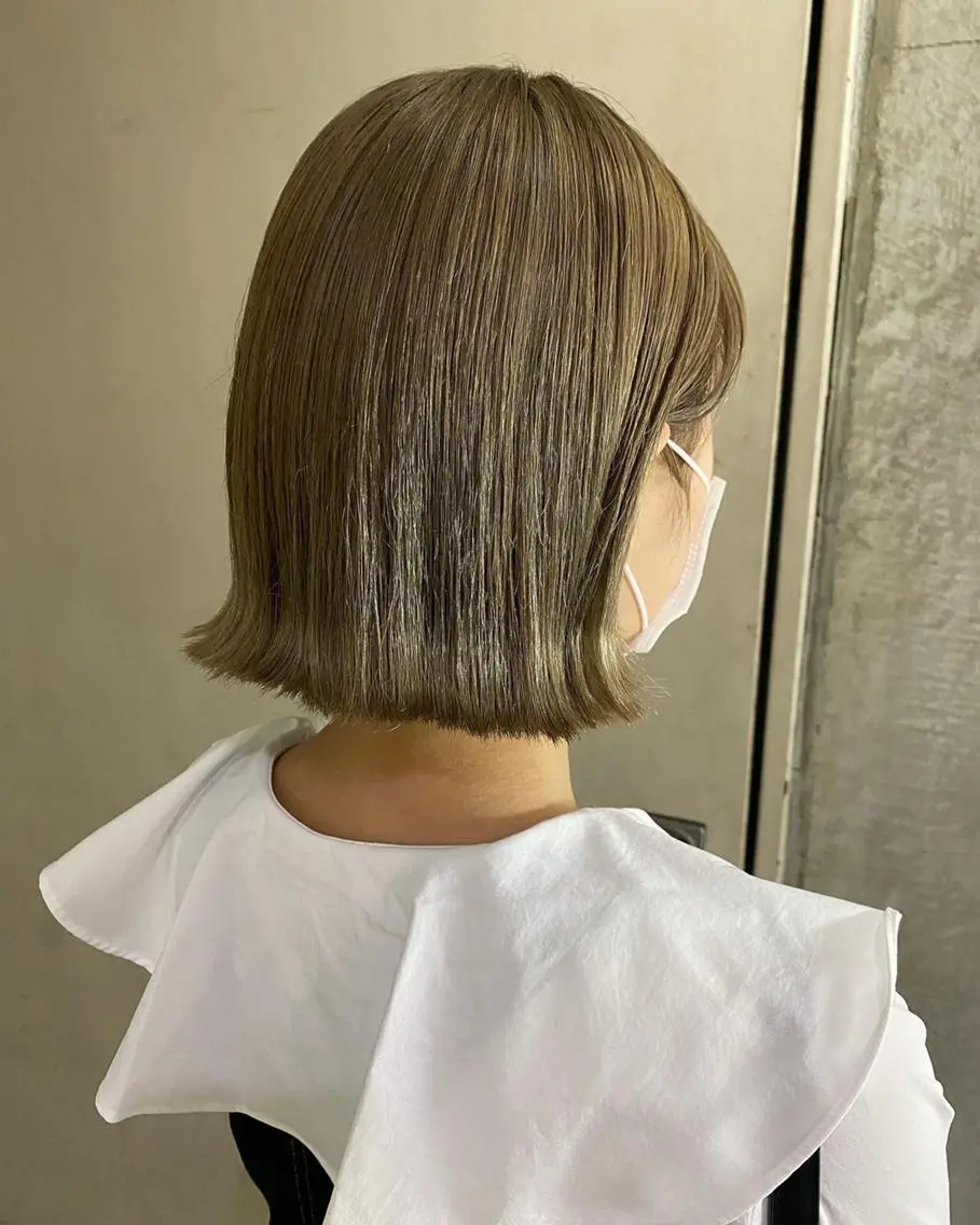 ミディアム カラー ブリーチ 清村 和音のヘアスタイル