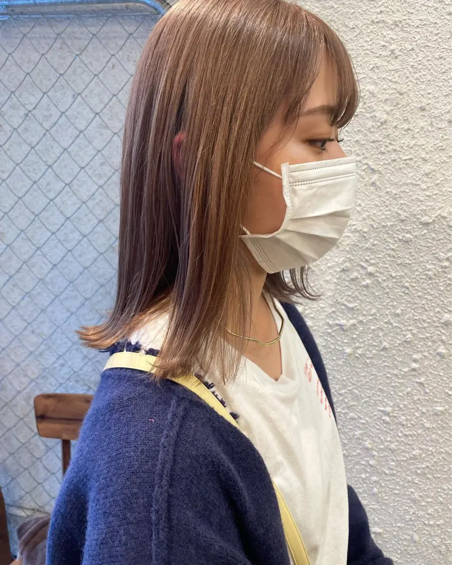 ミディアム カラー ボブ/ミディアム RIONAのヘアスタイル