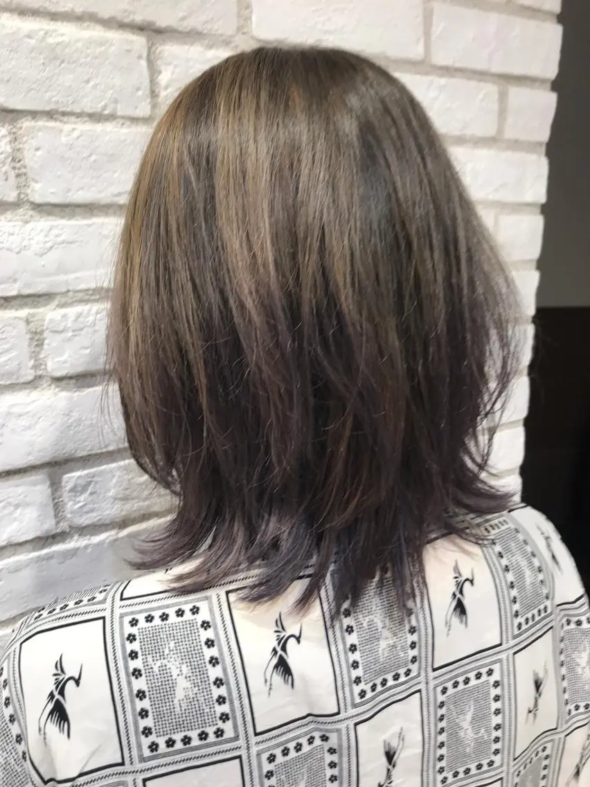 ショート カラー アッシュ ベージュカラー パープルカラー Ash 戸田公園店のヘアスタイル