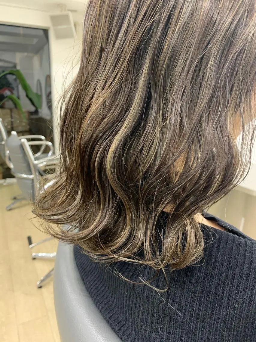セミロング カラー ヘアカラー トリートメント Reb_keiji 👑小倉圭司のヘアスタイル