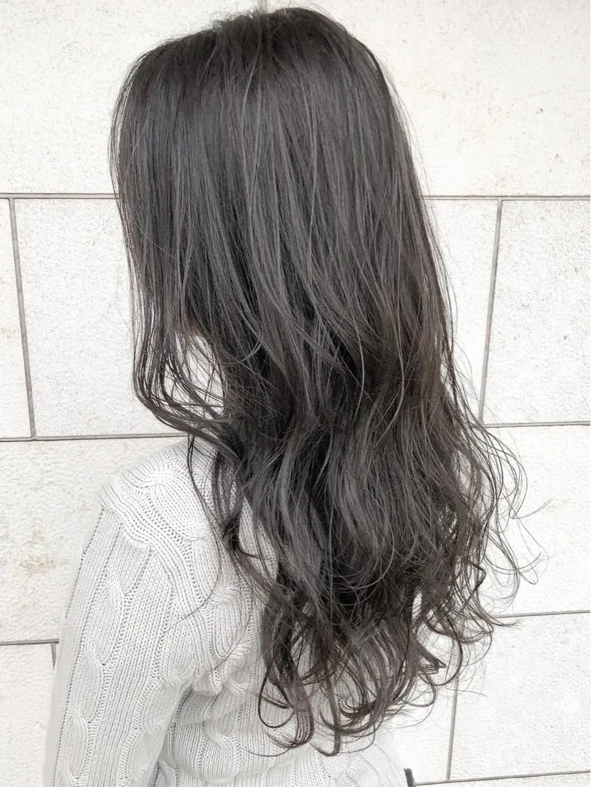セミロング カラー ヘアアレンジ 成人式 切りっぱなしボブ アッシュ バレイヤージュ ベージュカラー 1日1名限定 【代表】 HIDE.のヘアスタイル