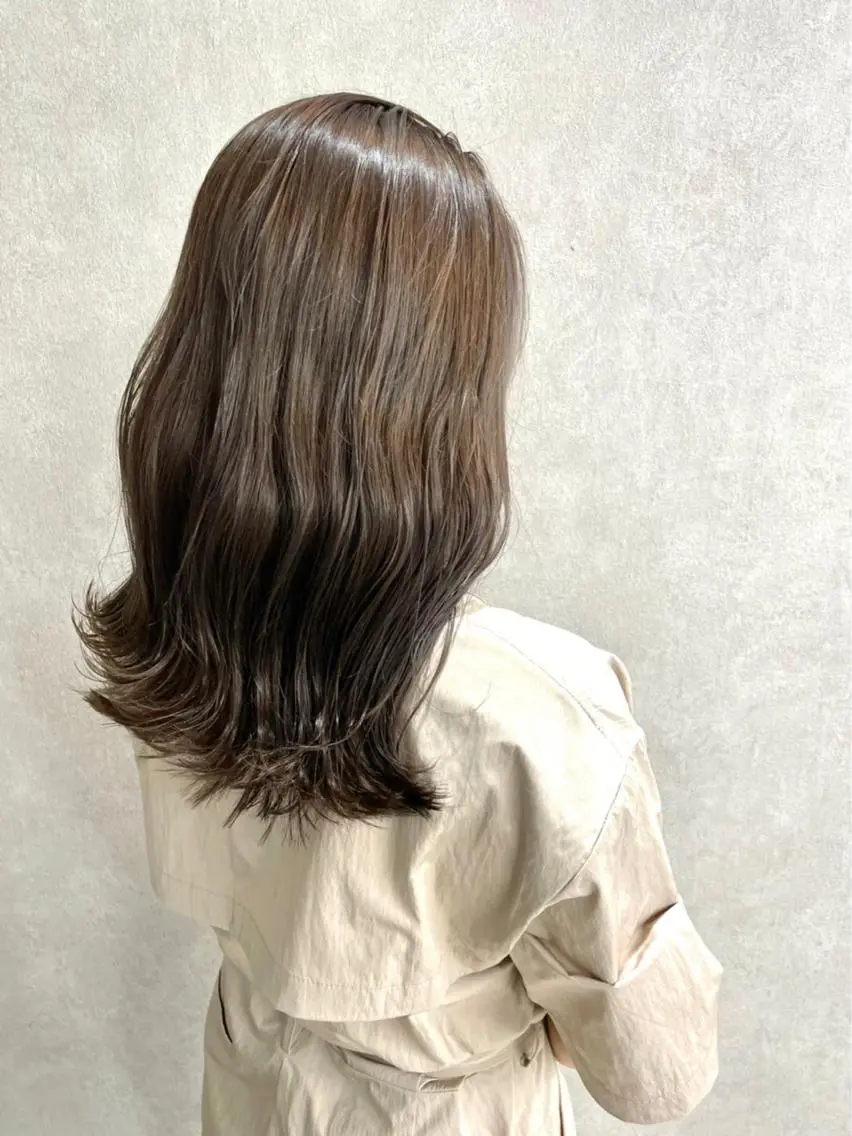 ミディアム カラー 武井 弘希 ブリーチなしカラー✨のヘアスタイル