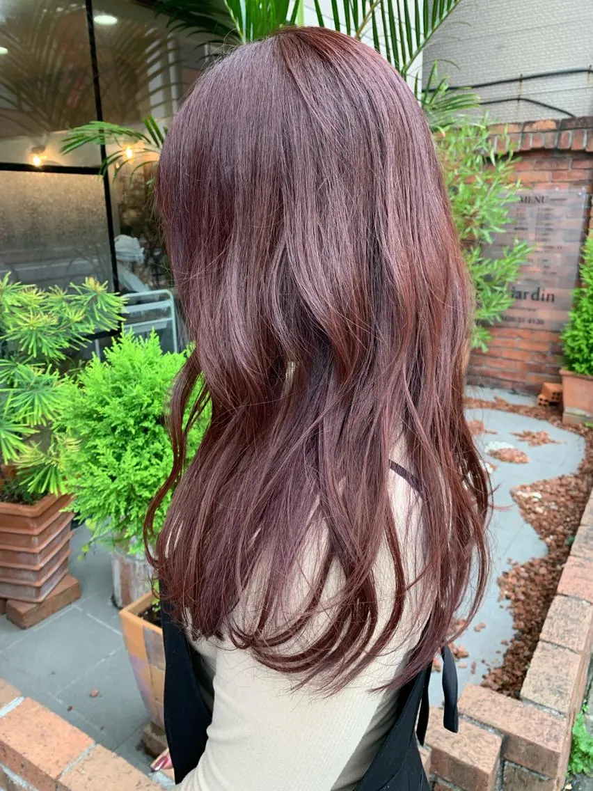 ロング パープルカラー ヘアカラー トリートメント SHIAN 八王子👼鬼塚さやかのヘアスタイル