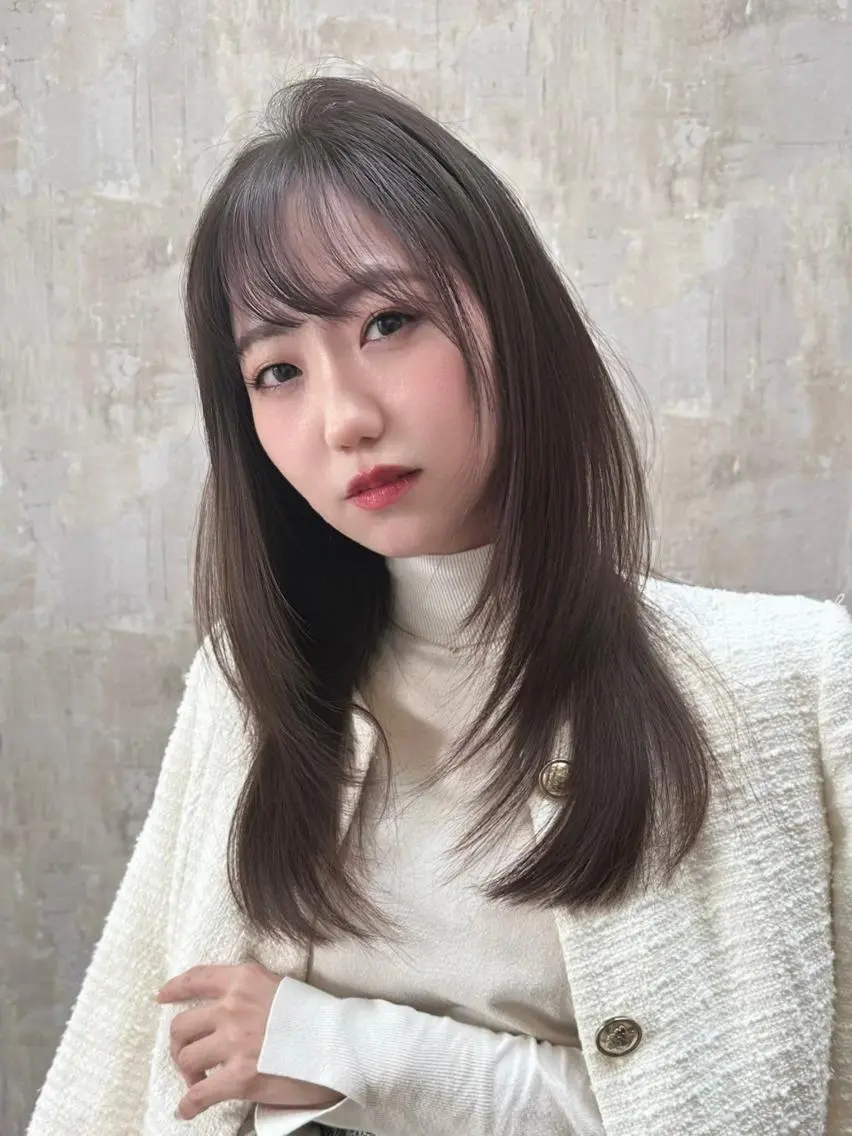 ロング 🌿レイヤー/ブリー チ/🌿JINのヘアスタイル
