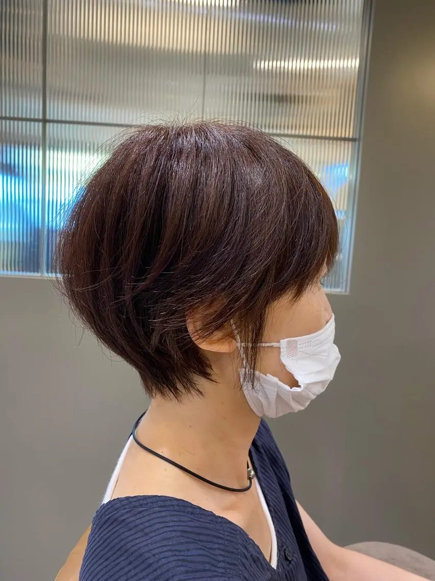ショート くびれヘア ショートヘア 坂井 茅聖のヘアスタイル