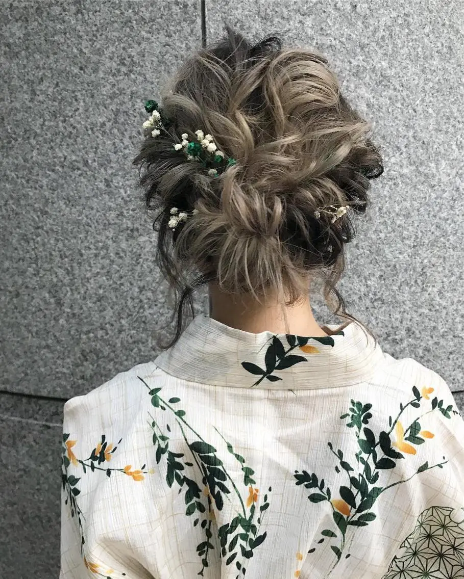 ヘアアレンジ 浴衣 中原 梨沙のヘアスタイル