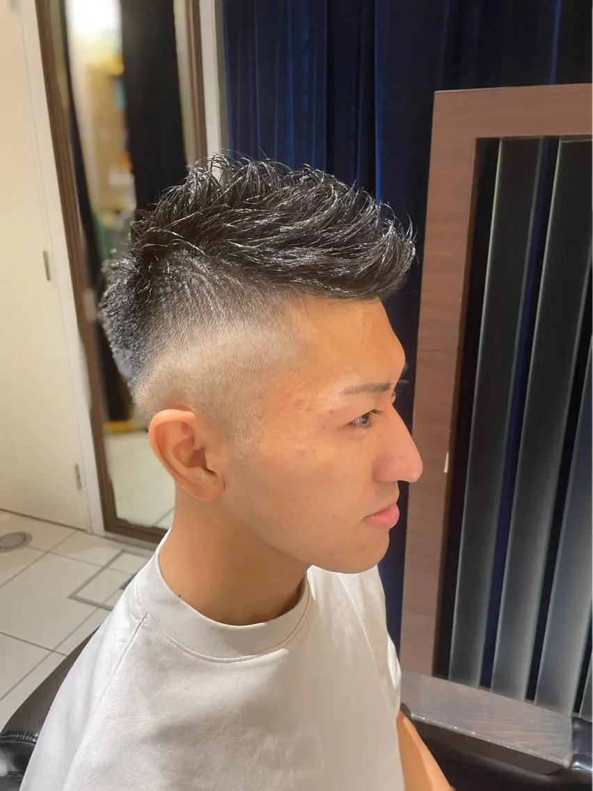 ショート パーマ パーマ 岡崎 隆晟のヘアスタイル
