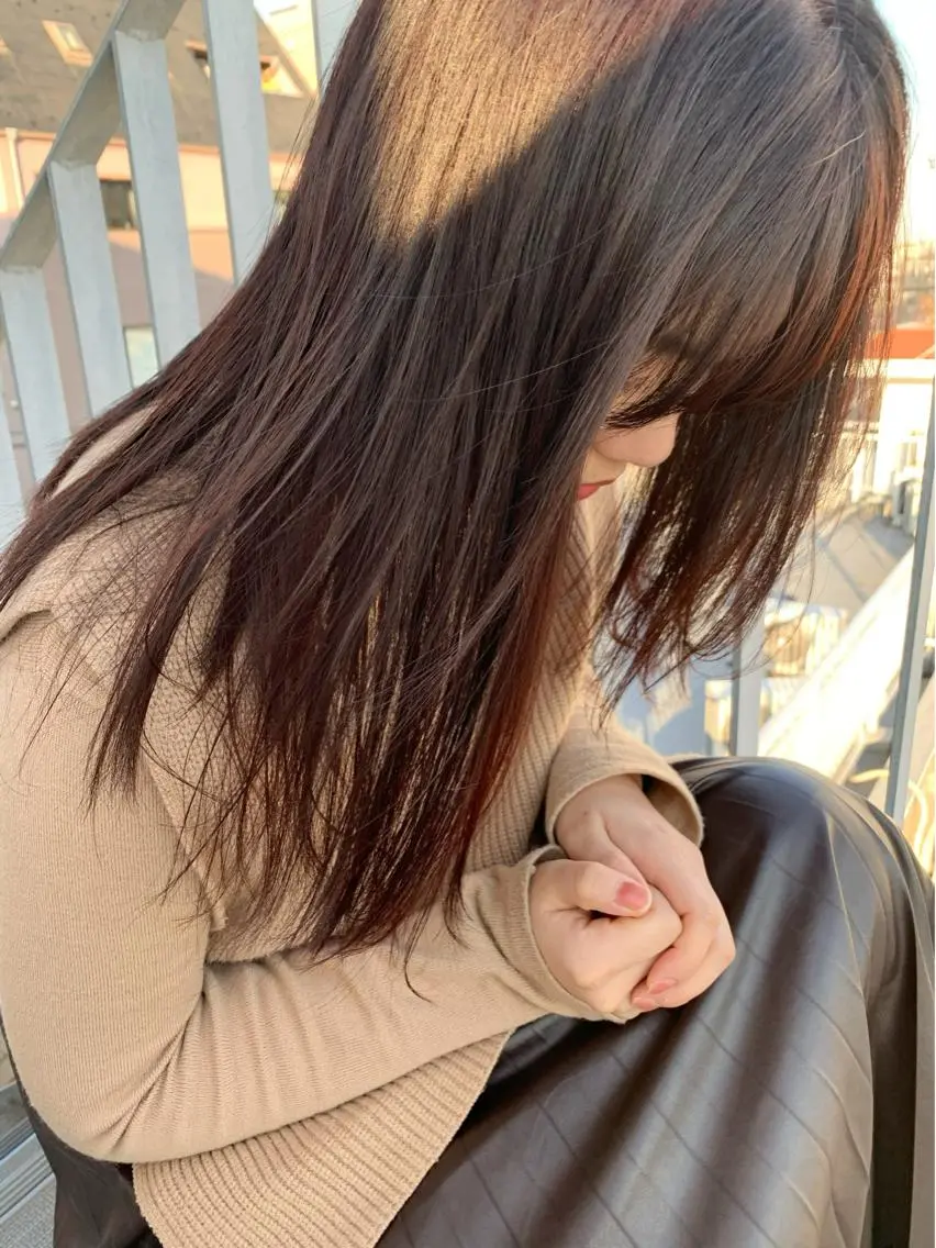 ロング カラー ロング カット 榑松 恵里のヘアスタイル