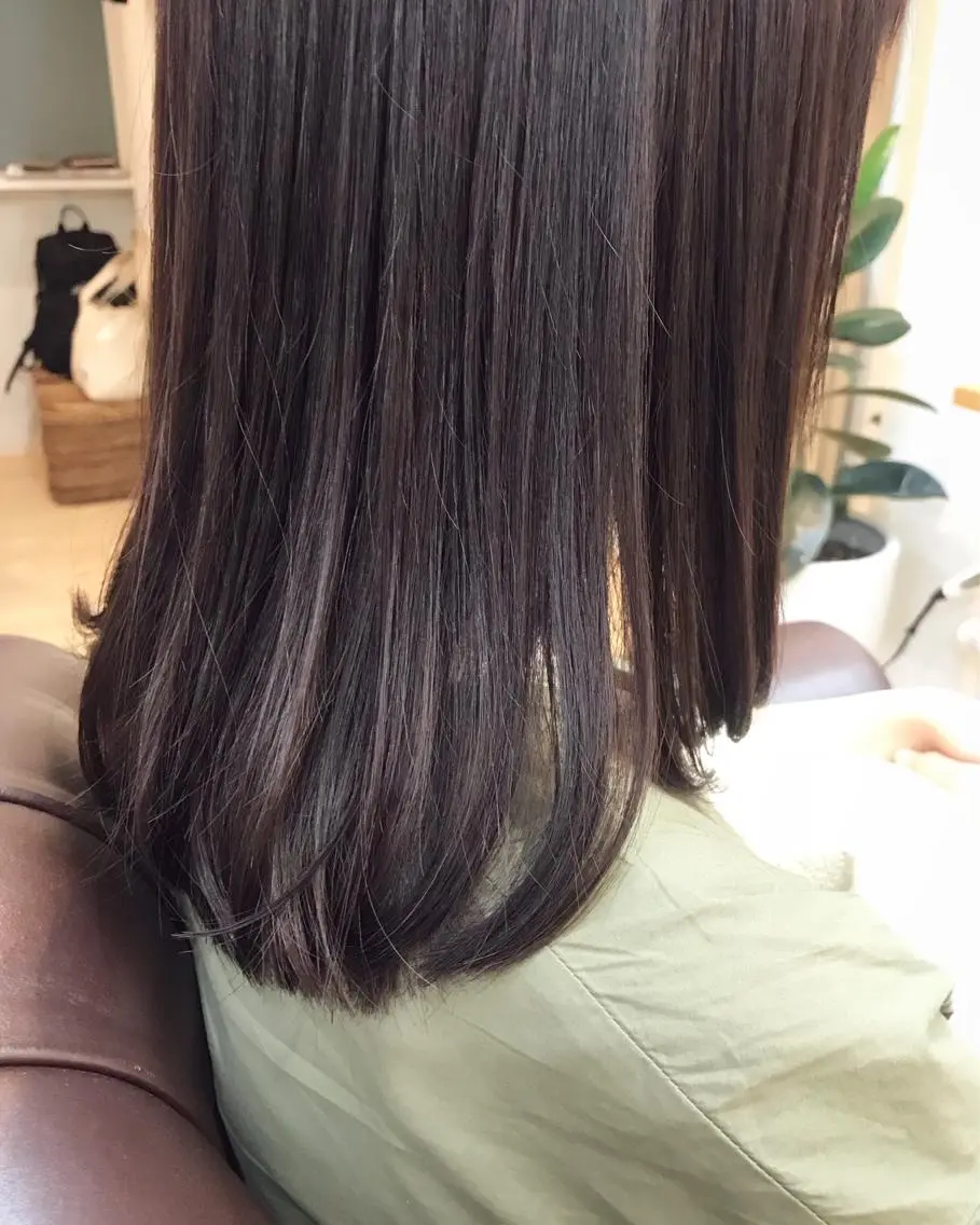 ミディアム カラー クニモトハルナ ボブ/柔らかカラーのヘアスタイル