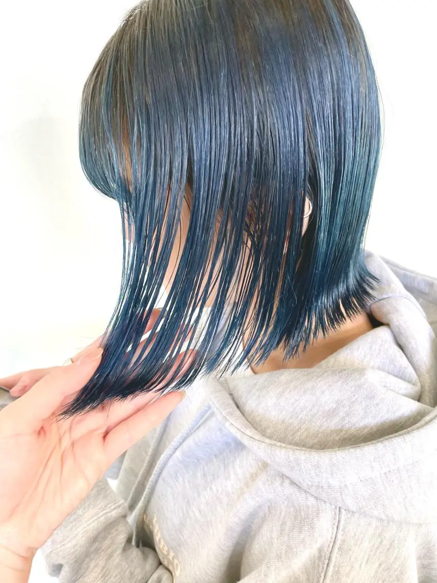 ミディアム カラー ミディアムパーマ バレイヤージュ ブリーチ ケアブリーチ ダブルカラー 🌈新田 みどり🌈のヘアスタイル