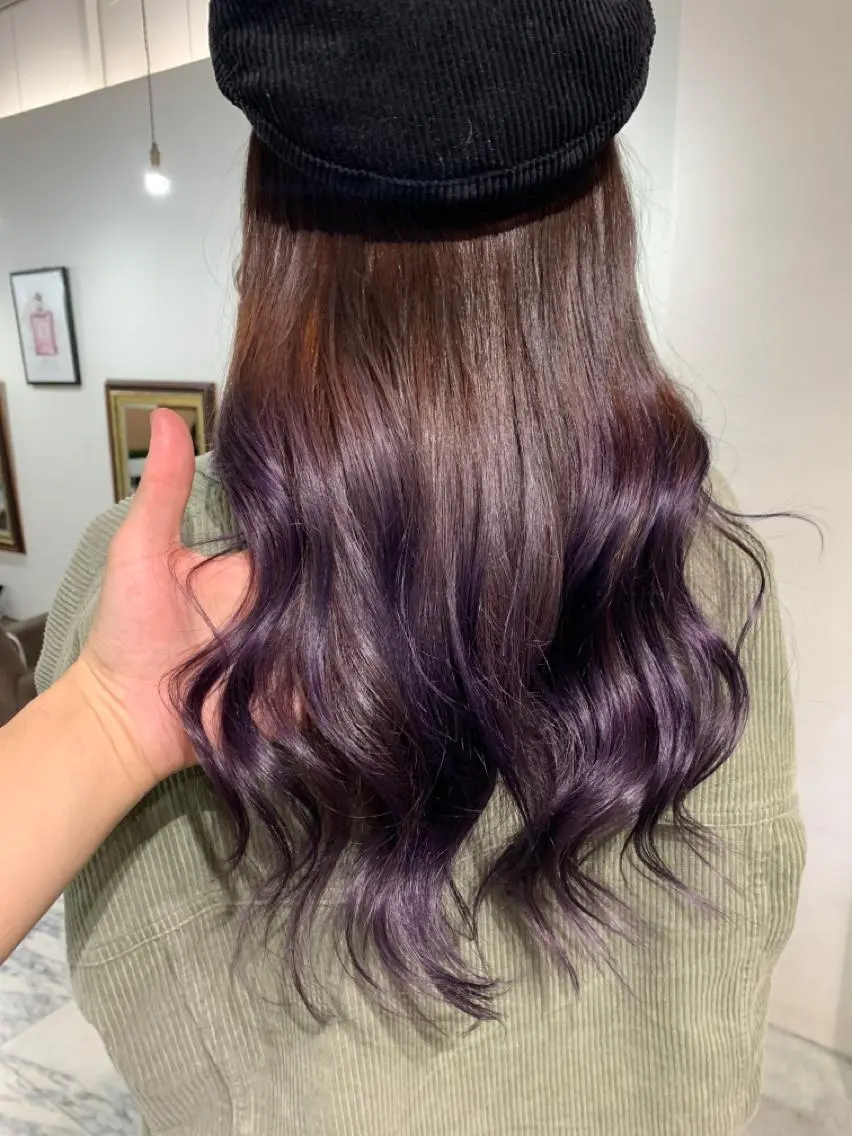 ロング カラー バイオレットカラー エクステ(レミー毛) NINEのヘアスタイル