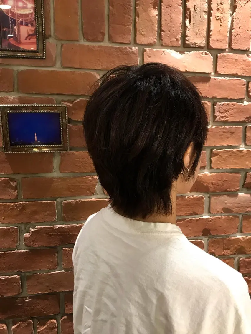 ショート カラー レッドカラー 韓国スタイル🇰🇷 annaのヘアスタイル