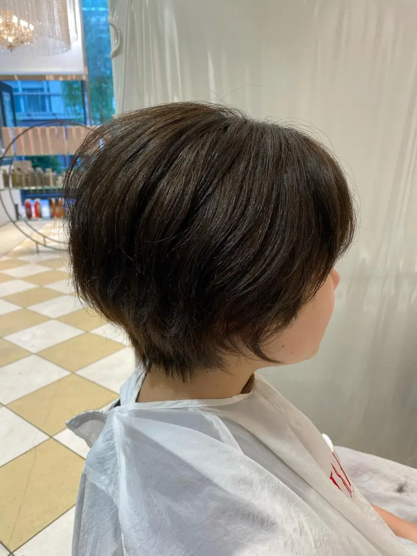 ショート カラー くびれヘア ヘアカラー トリートメント ヘアセット 💜髪質改善美髪💜 星野清光のヘアスタイル