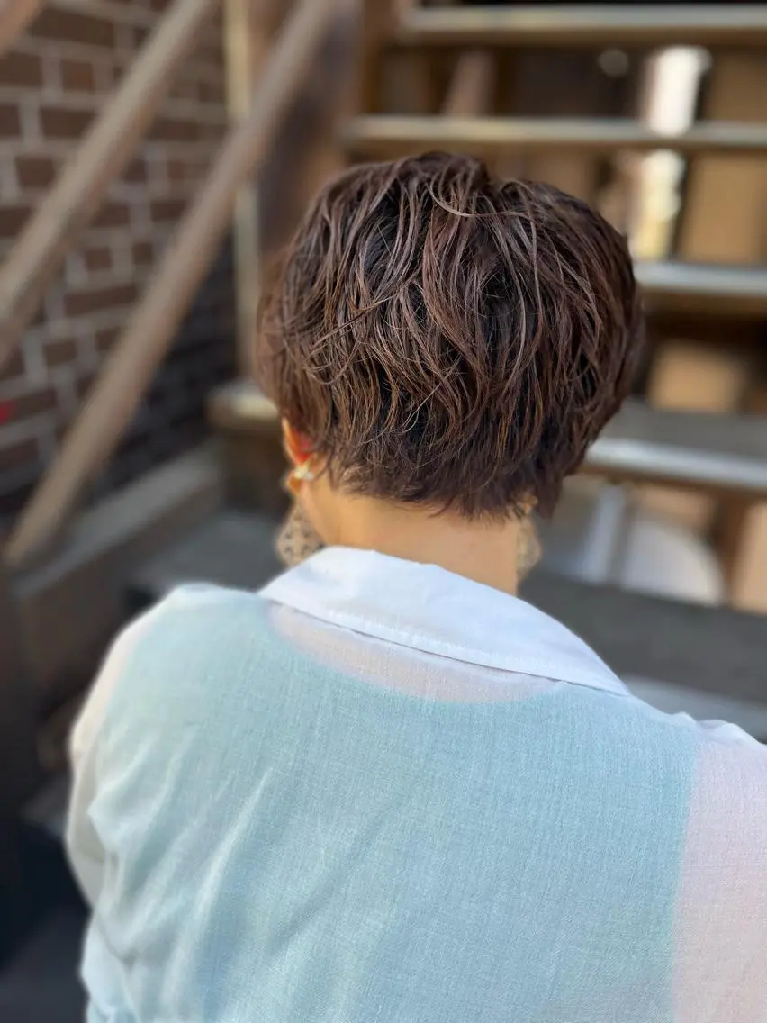ショート カット パーマ ママ美容師 ＊ヒマワリのヘアスタイル