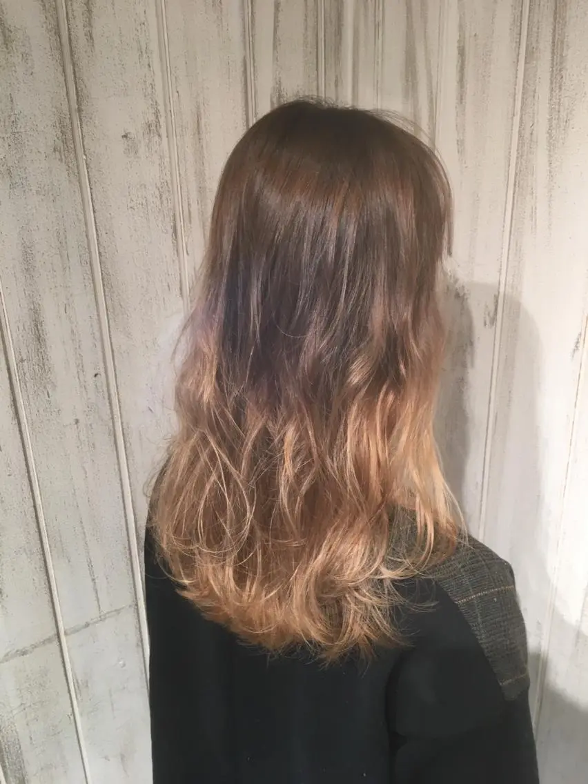 ロング カラー バレイヤージュ ベージュカラー レイヤーカット 永井大樹✨ 透明感カラー✨のヘアスタイル