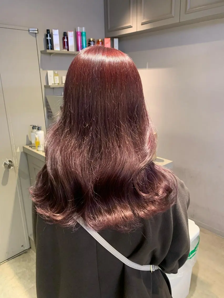 セミロング ヘアカラー トリートメント ハイトーン 横浜💞ミオのヘアスタイル