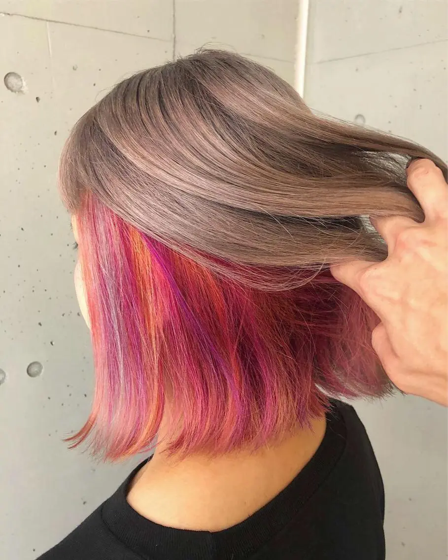 ミディアム カラー パーマ ヘアアレンジ メンズ キッズ ネイル マツエク・マツパ ユニコーンカラー 新宿/髪質改善/ 美髪矯正✨浅江通友のヘアスタイル