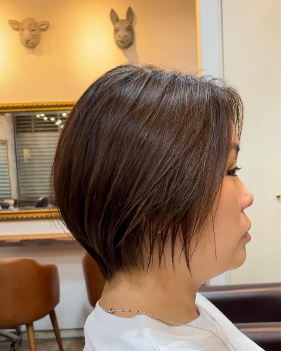 ショート ショートヘア 縮毛矯正 ヨシダ ジュンのヘアスタイル