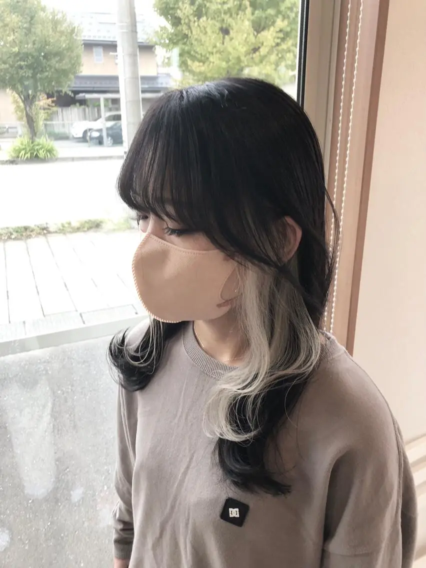 ミディアム カラー 縮毛矯正 トリートメント LOOP hairのヘアスタイル