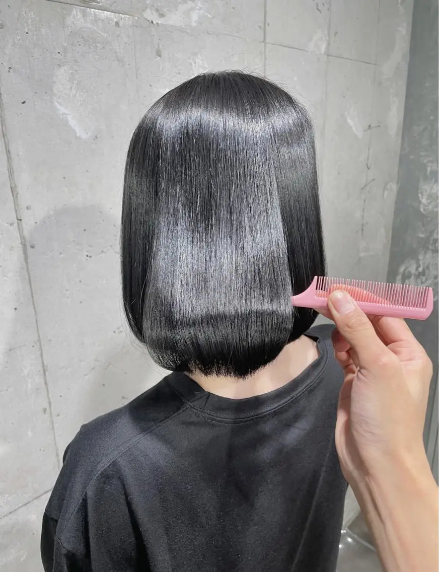 ミディアム カラー カット ヘアカラー トリートメント ヘッドスパ ヘアセット ベージュカラー💖 やすひろのヘアスタイル