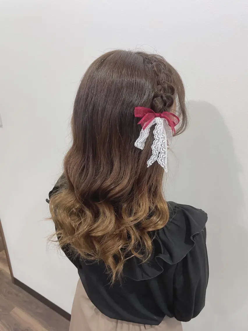 ロング ヘアアレンジ ヘアセット 松田 みのりのヘアスタイル