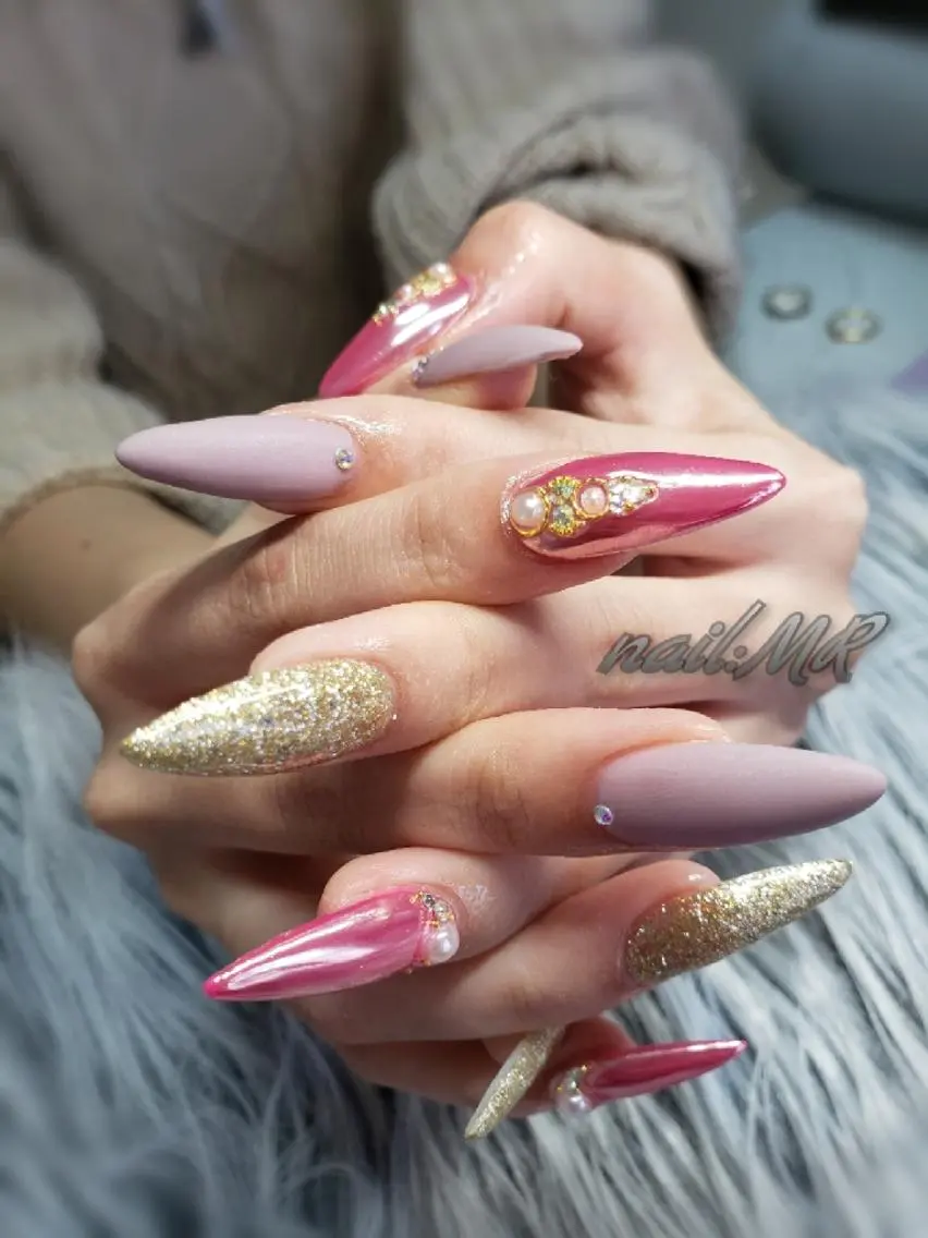 ネイル マットネイル ミラーネイル Nail salon Coco【溝の口駅】のネイルデザイン