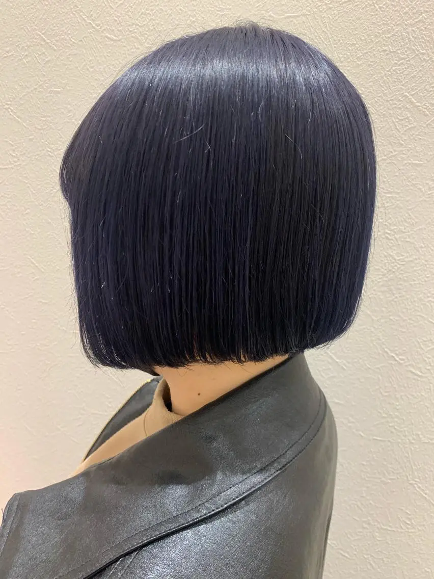 ショート カラー ブルーカラー ブルーバイオレット バイオレットカラー カット ヘアカラー トリートメント hubhair レイヤー/透明感のヘアスタイル