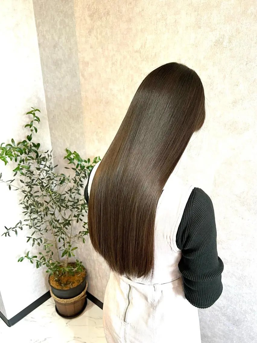 ロング 髪質改善 縮毛矯正 成田 和樹のヘアスタイル