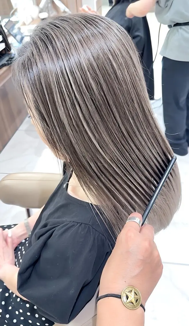 ロング カラー バレイヤージュ 髪質改善 レイヤーカット ヘアカラー トリートメント 大宮/バレイヤージュ 髪質改善/澤田隆誠のヘアスタイル