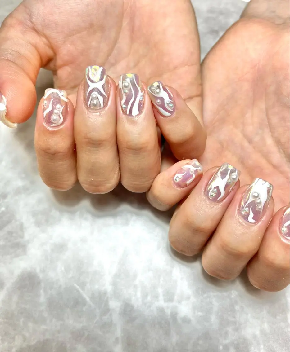 ネイル ジェルネイル キラキラネイル 韓国ネイル 持ち込み オフィスネイル nails' it...のネイルデザイン