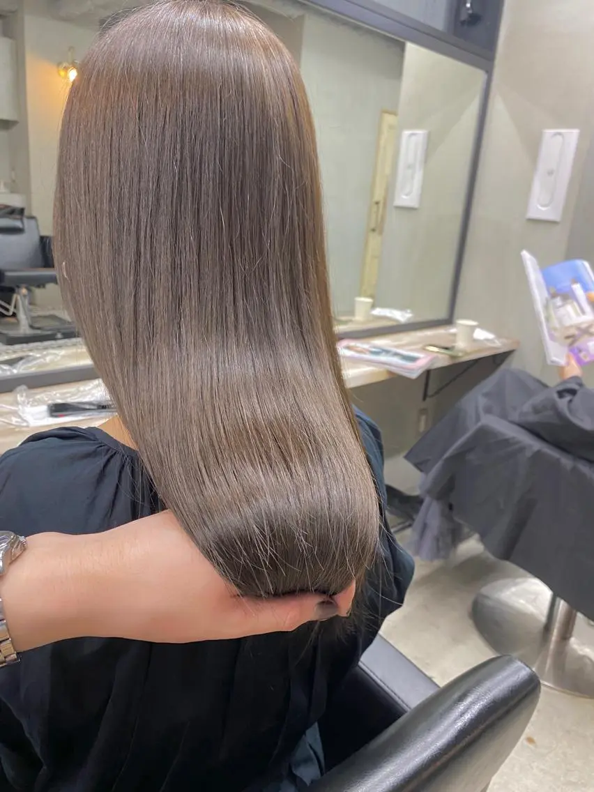 ロング カラー パーマ ヘアアレンジ メンズ キッズ ネイル マツエク・マツパ グレージュ オリーブグレージュ オリーブグレー カット ヘアカラー トリートメント 🌸グレージュ/ ベージュ🌸yutaのヘアスタイル
