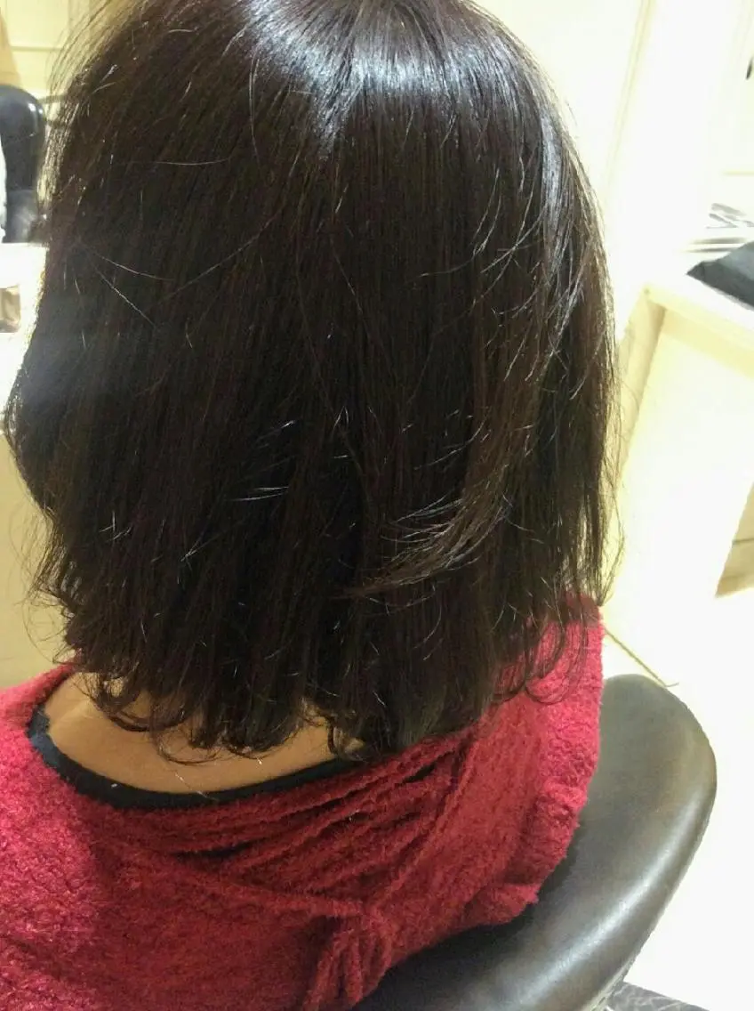 ミディアム パーマ カラー ミディアムパーマ ハイライトカラー ボブ ハイライト 畠村 美智子のヘアスタイル